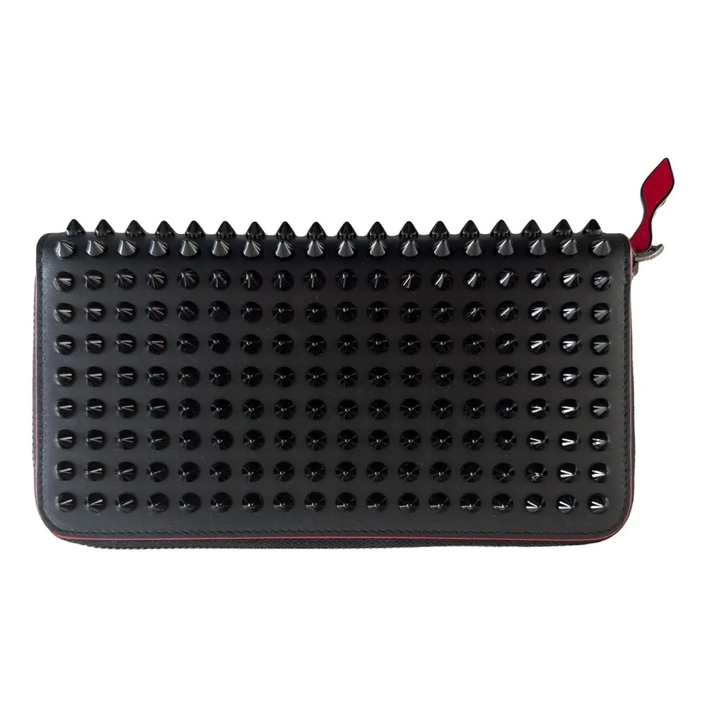 Christian Louboutin Panettone Spiked Zip Wallet - Black - EXCELLENT CONDITION